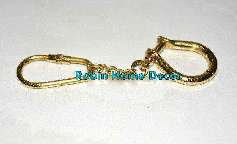 Brass Hand Cuff Key Chain Great for Boat or House Nautical & Marine Gift
